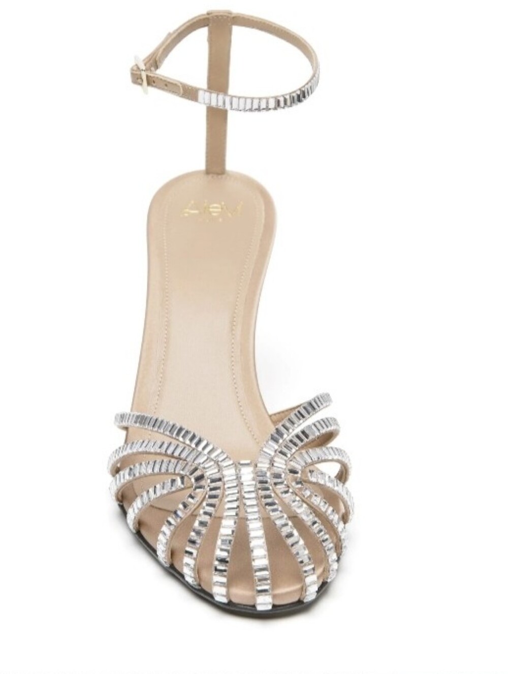 BRAND NEW JESSICA WOMEN's ANKLE-STRAP SANDAL with SILVER CRYSTAL STRAP